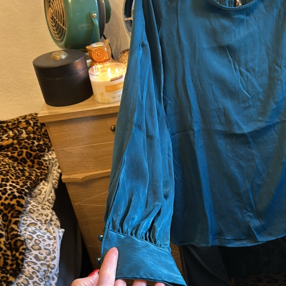 Elegant Teal Women's plus size Top - Picture 2 of 7